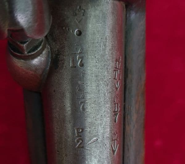 A rare British military .58 calibre percussion Coastguard pistol dated 1849. Ref 3440